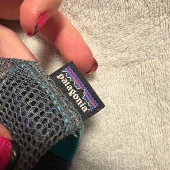 Patagonia Bear Design Hat - Mint and Navy - Picture 3 of 3